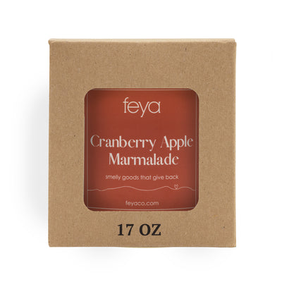 Feya Cranberry Apple Marmalade 17 oz Candle In Box