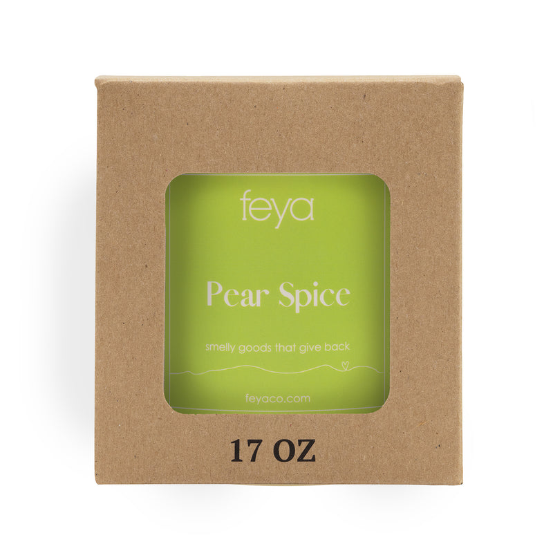 Feya Pear Spice 17 oz Candle In Box